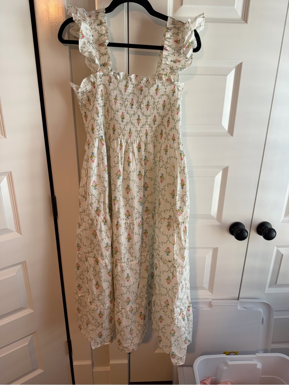 Hill House The Maternity Ellie Nap Dress - Pastel Trellis - Picture 2 of 5